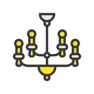 Lantern or lamp vector icon, filled style editable stroke Stock Illustration