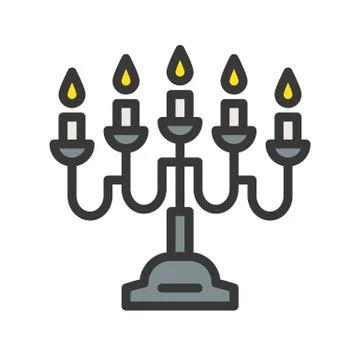 Lantern or lamp vector icon, filled style editable stroke Stock Illustration