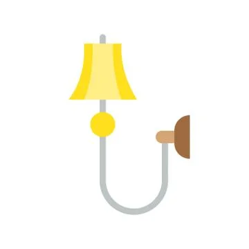 Lantern or lamp vector icon, flat style Stock Illustration