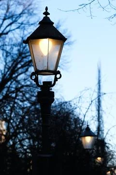 Lantern in a park Stock Photos