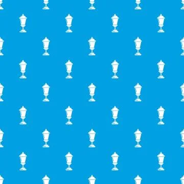 Lantern pattern seamless blue Stock Illustration