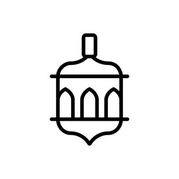 Lantern Ramadan icon. Simple line vector elements of islam icons for ui and ux Illustrazione stock