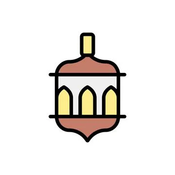 Lantern Ramadan icon. Simple outline color vector elements of islam icons for ui イラスト素材