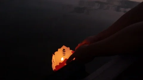 Lantern to the river Stock Footage 101955840