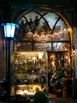 Lantern shop in bazaar Foto stock