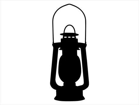 Lantern silhouette vector art Stock Illustration
