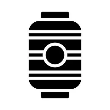 Lantern solid icon style chinese new year illustration vector perfect. Illustrazione stock