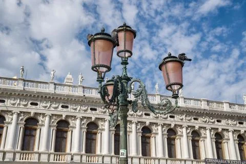Lantern on St. Mark's Square in Venice Stock Photos