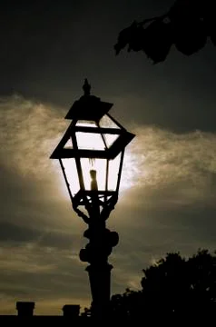 Lantern at sunset Stock Photos