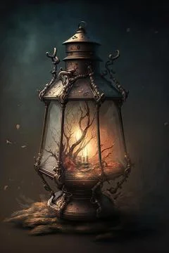Lantern of tracking Stock Illustration