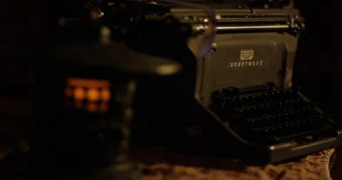 Lantern Typewriter Stock Footage 140724519