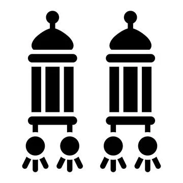 Lantern Vector Icon Design Illustration Illustrazione stock