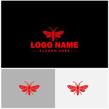 Lanternfly logo icon vector for business brand app icon Lanternfly Insect b.. Illustrazione stock