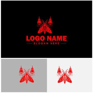 Lanternfly logo icon vector for business brand app icon Lanternfly Insect b.. Stock Illustration