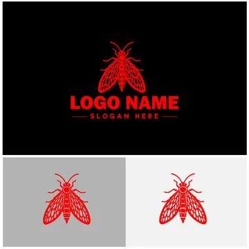 Lanternfly logo icon vector for business brand app icon Lanternfly Insect b.. Stock Illustration