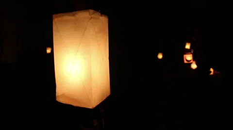 LanternProcession at night 2 Stock-Footage 47950504