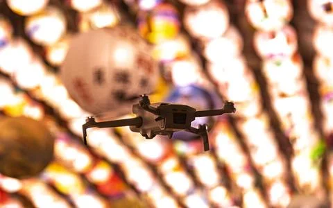 Lanterns and drones Stock Photos