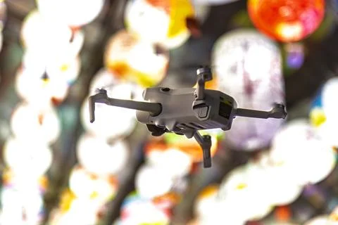 Lanterns and drones Stock Photos