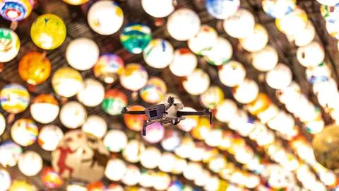 Lanterns and drones Stock Photos