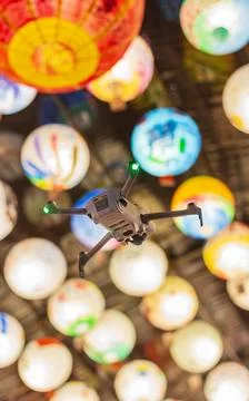 Lanterns and drones Stock Photos