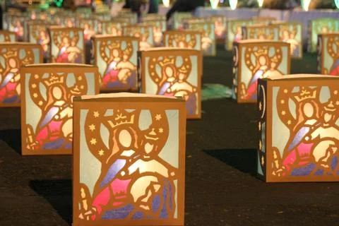 Lanterns for Christmas Stockfoto's