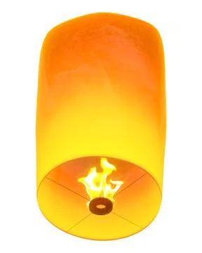 Lanterns float Center isolated on white background Stock Illustration