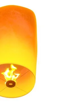 Lanterns float Left isolated on white background Stock Illustration