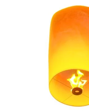 Lanterns float Right isolated on white background Stock Illustration