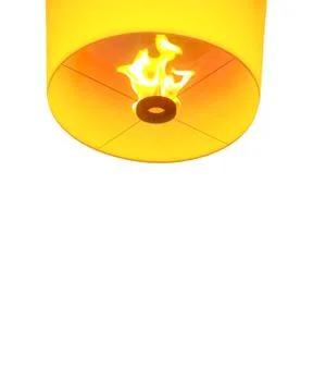 Lanterns float Top center isolated on white background Stock Illustration