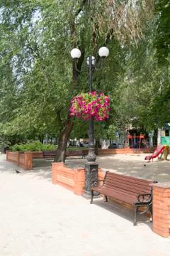 Lanterns for illumination of streets. Foto stock
