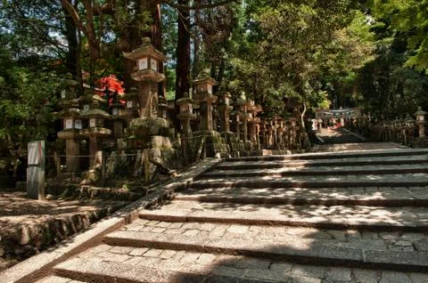 Lanterns in Nara Stock Photos