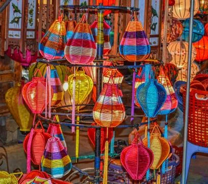 Lanterns At Night In Hoi An Stock Photos