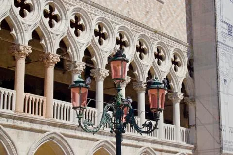Lanterns in Palazzo Ducale Stock Photos
