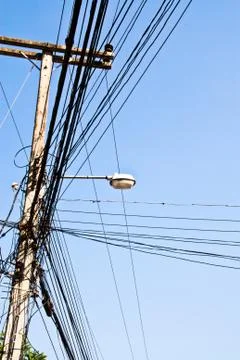 Lanterns on poles. Stock Photos