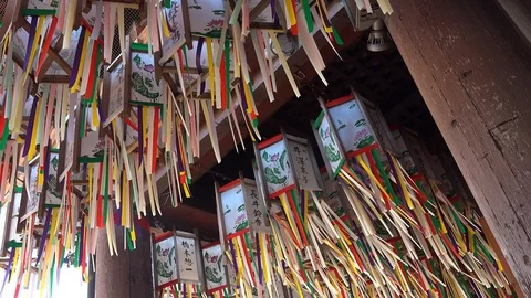 Lanterns from a temple Video stock 94421185