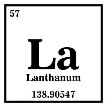 Lanthanum Periodic Table of the Elements Vector illustration eps 10 Stock Illustration