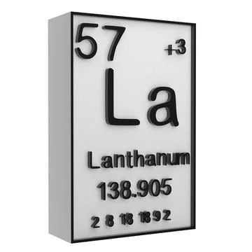 Lanthanum,Phosphorus on the periodic table of the elements on white blackgr.. イラスト素材