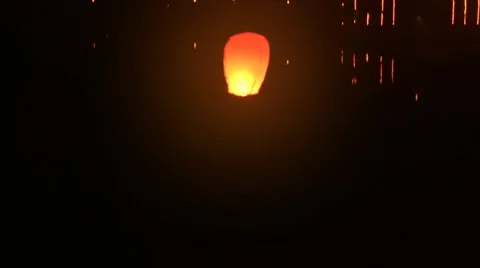 Lanthern flying Stock Footage 57515834