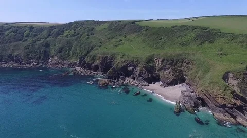 Lantic Bay Aerial Drone Fly Over Stock Footage