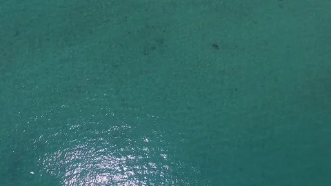 Lantic Bay Aerial Drone Ocean Zoom Out Stock Footage