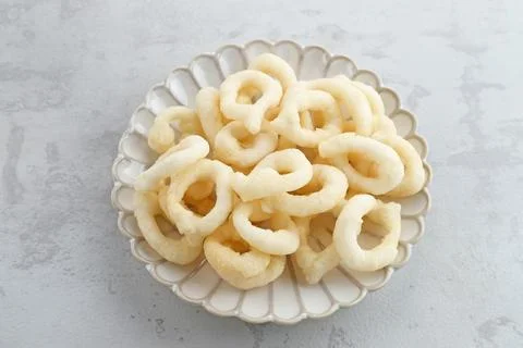 Lanting, is a kind of cracker snack made from cassava, Indonesian snack Stock Photos