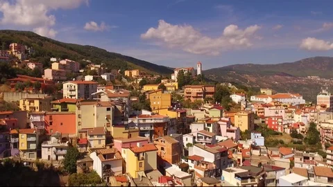 Lanusei Village In The Mountains Stock Footage 82399717