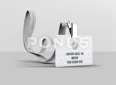 Lanyard Name Badge Tag Mock-up 05 PSDテンプレート