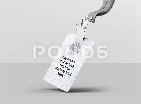 Lanyard Name Badge Tag Mock-up 06 PSD Template