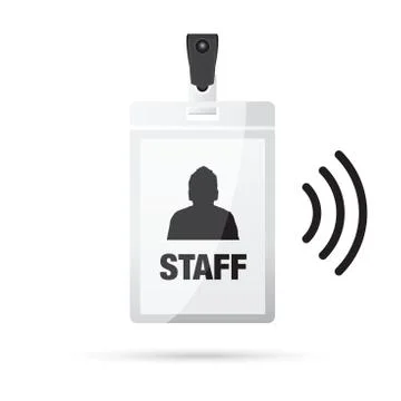 Lanyard staff wireless Illustrazione stock
