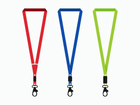 Lanyard vector illustration available in different colours Stock Illustration