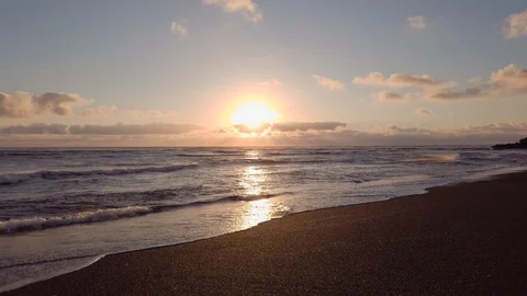 Lanzarote Beach Sunset Salinas de Janubio Stock-Footage 108899412