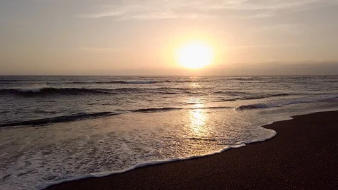 Lanzarote Beach Sunset Salinas de Janubio Stock-Footage 108935889