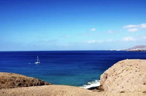 Lanzarote coastline Stock Photos