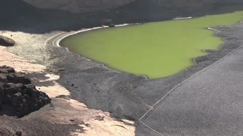 Lanzarote Elgolfo - beach Stock Footage 55477526